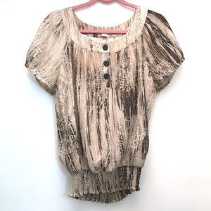 UNAVAILABLE ❌ Dress Barn | Patterned Peasant Blouse